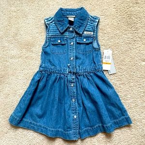 Calvin Klein Jean Cotton Striped Toddler Dress